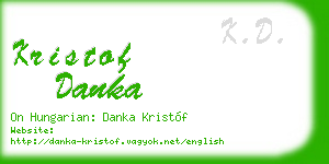 kristof danka business card